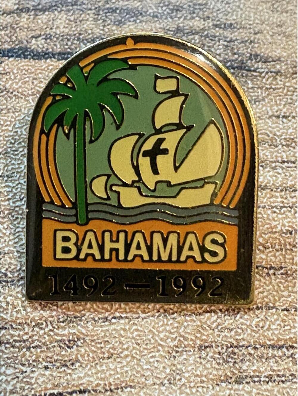 VTG Christopher Columbus 500th Anniversary Santa Maria Bahamas Pin 1492-1992